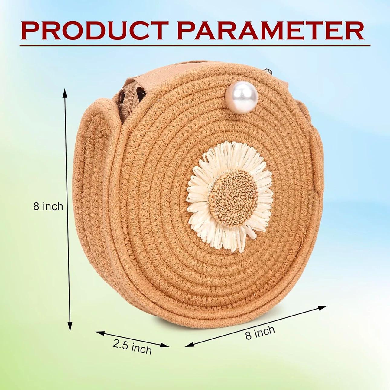 Round jute shoulder bag – Eco-friendly elegance