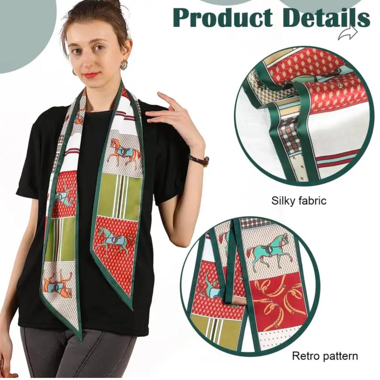 Women's Long Printed Scarf – Elegance & Versatility