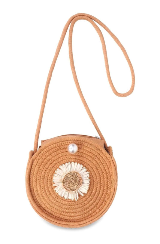 Round jute shoulder bag – Eco-friendly elegance