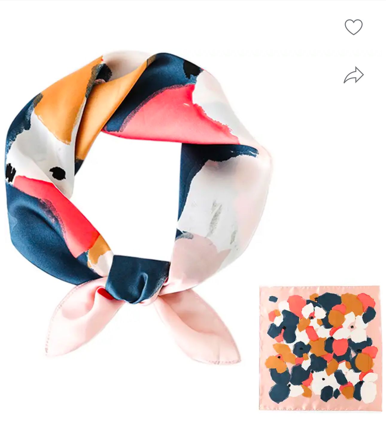 Women's Poly Silk Scarf - Geometric Print