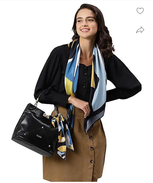 Elegant Printed Silk Scarf for Women