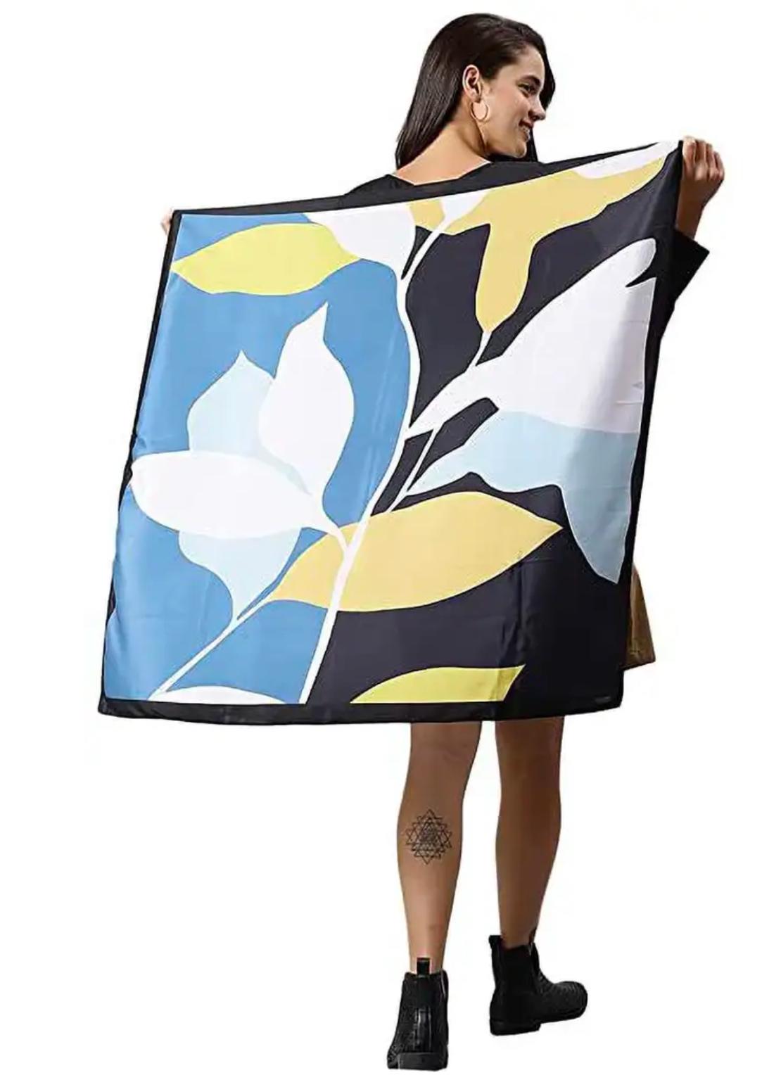 Elegant Printed Silk Scarf for Women